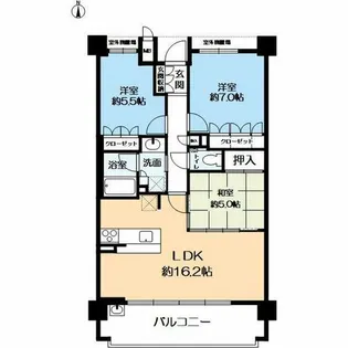 セントフローレンスパレス桂THE WEST【2階】の間取り