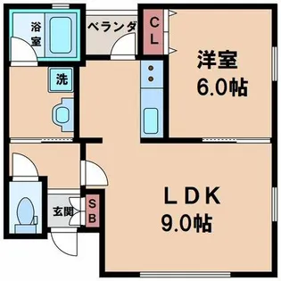 アミティエ帝塚山【2階】の間取り