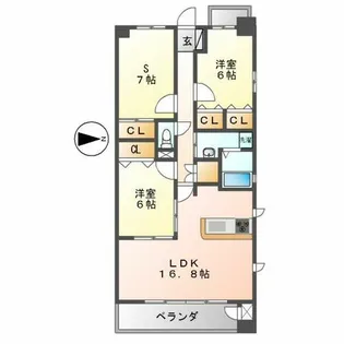 グラン・アベニュー名駅南【6階】の間取り