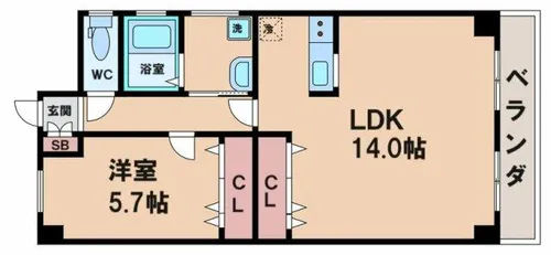 エルロード住吉6号館【3階】の間取り
