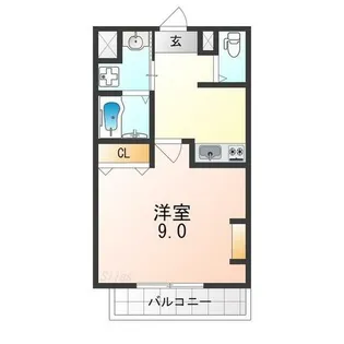 ジーイートワ【2階】の間取り