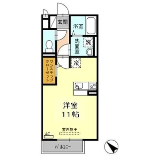 アンベリール都倉【206号室】の間取り