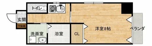 KSK門司港コアプレイス【0701号室】の間取り