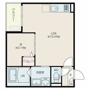 Jack meijihommachiⅡ【1階】の間取り