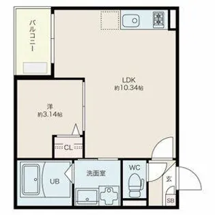 Jack meijihommachiⅡ【3階】の間取り