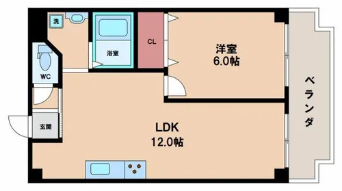 ハイツグランドール【6階】の間取り