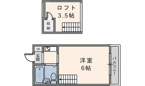 ケープロフト【406号室】の間取り