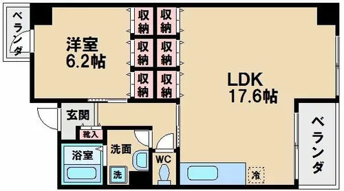 レプリオ阿倍野【5階】の間取り