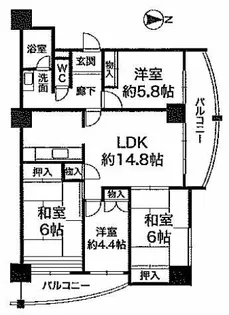 シティハイツ舞子【901号室】の間取り