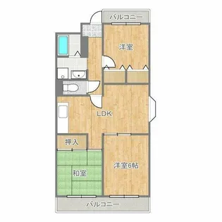 メゾン・ド・ボヌール【1階】の間取り