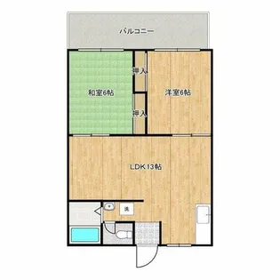 セキスイ緑地ハイツB棟【2階】の間取り