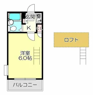 キャッスル若草【1階】の間取り