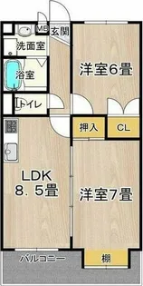 ブランドールMⅢ【6階】の間取り