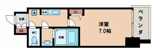 1Kの間取り画像