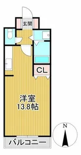 アザレアハイツ和泉野【407号室】の間取り