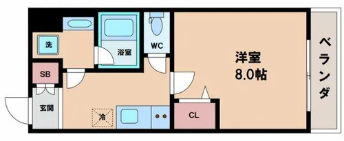 1Kの間取り画像