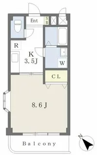 ビューカトレア【201号室】の間取り
