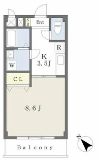 ビューカトレア【102号室】の間取り