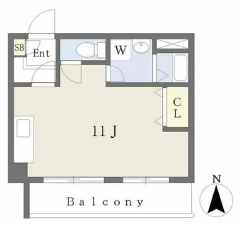 メゾンミラノ【202号室】の間取り