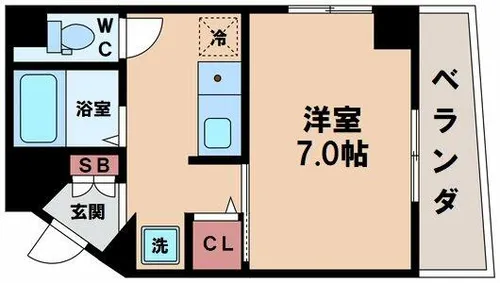 ノイエス大江四天王寺【5階】の間取り