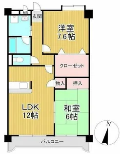 エスペランサフルール【602号室】の間取り