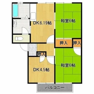 フレグランス上津【101号室】の間取り