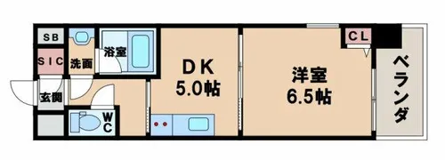 La Douceur天王寺(ラドゥセールテンノウジ)【4階】の間取り