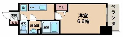 プレサンスTHETENNOJI逢阪トゥルー【7階】の間取り