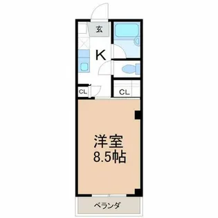 パレスミサカ【101号室】の間取り