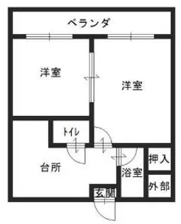 マンションまるか【2階】の間取り