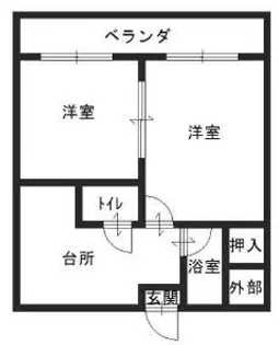 マンションまるか【208号室】の間取り