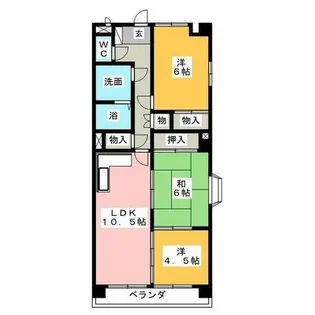 レジデンスエーワン【7階】の間取り