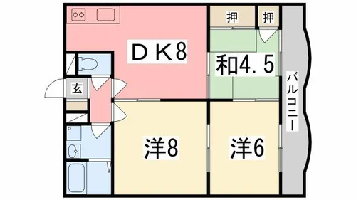 コーポエルム【101号室】の間取り