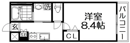 フォンスモンテ【2階】の間取り