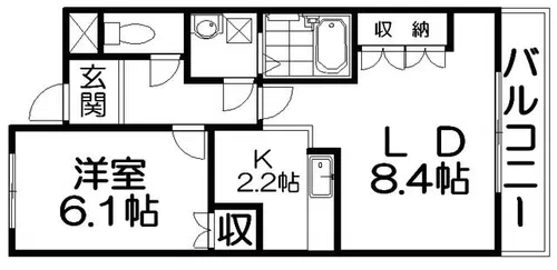 メゾン・ベルヴェデーレ【2階】の間取り