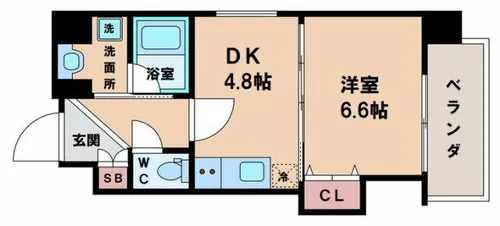エスカーサ大阪阿倍野パークビュー【10階】の間取り