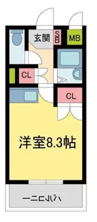 ヴィユ江上【302号室】の間取り