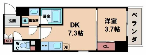 エスリードレジデンス大阪天王寺【12階】の間取り