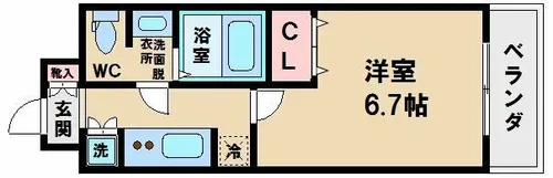サムティ天王寺EAST【6階】の間取り