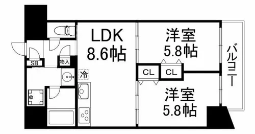 和良久ライフ【8階】の間取り