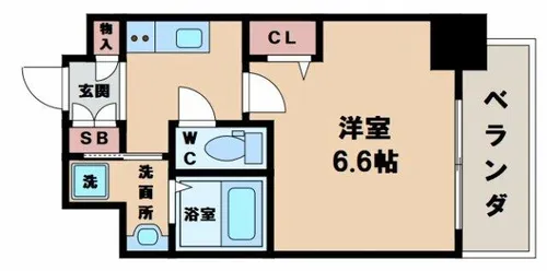 1Kの間取り画像