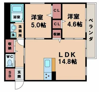 K1阪南町【1階】の間取り