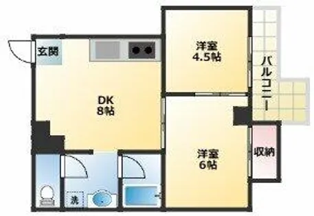 2DKの間取り画像