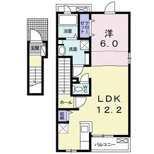 1LDKの間取り画像