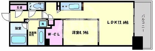 OPUS RESIDENCE SHINSAIBASHI SOUTH【11階】の間取り