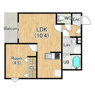 ジーメゾン豊橋レリウス【1階】の間取り