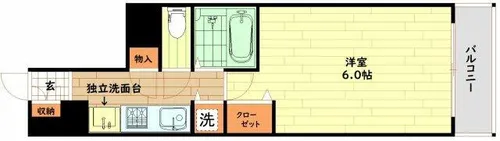 プレサンス梅田フロンティア【4階】の間取り