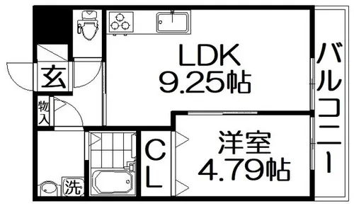 リベラル松里【2階】の間取り