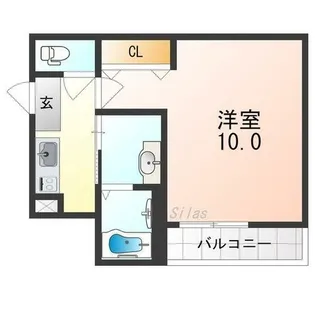 フジパレス アイヴィ浜寺【1階】の間取り