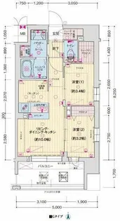 ソルテラスUMEDA NORTH【2階】の間取り